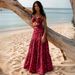 2025 Women's European American Style One Piece Swimsuit Sexy Print Hollow out Design Beach Vacation Cross Border Hot Selling Item_ecoleips.com