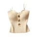 Sleeveless Backless Camisole Top Knitted Strapless Design New Plus Size Tank_ecoleips.com