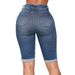 Women's Clothing Motorcycle Stretch Pants Blue Denim Women's Jeans_ecoleips.com