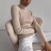 Women's High Neck Knit Sweater Slim Fit Long Sleeve Pullover Soft Viscose Blend Basic Casual Tops For Fall & Winter_ecoleips.com