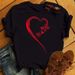 Independent Brand Fashion Simple Loose Butterfly Heart Short-sleeve T-shirt For Women_ecoleips.com