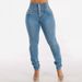 Women's Clothing New Elastic Slim Jeans Women's Button Pencil Slim High Waist Hip Trousers_ecoleips.com