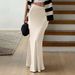 DiYun European And American Elegant Solid Color Long Skirt Women's Clothing 2025 Autumn/Winter_ecoleips.com