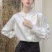 Horsehair Skirt Paired With A Long-sleeved New Chinese-style Traditional Shirt, Ancient-style Hanfu Blouse, Women's_ecoleips.com