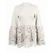Women's Clothing Lace Hollow Ladies Top Early Spring_ecoleips.com