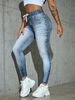 Women's Clothing High Waist Drawstring Printed Trousers High Elastic Yoga Hip Lifting Abdomen Tights Cycling Fitness All Match_ecoleips.com