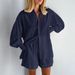 2026 Autumn Women's Fashion European And American Style Jacquard Puff Sleeve Elegant Top Shorts Commuter Design Sense_ecoleips.com