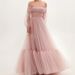 2025 New Women's Off-Shoulder Mesh Sleeve Wedding Sheer Long Dress_ecoleips.com