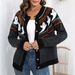 Halloween Ghost Knit Cardigan – Vintage Polka Dot Long Sleeve Open Front Sweater (Black, S-XXL)_ecoleips.com