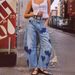Women’s Clothing Spring Casual Loose Mid Waist Tube Shaped Women's Jeans_ecoleips.com