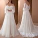 Elegant Chiffon Off-Shoulder Bridesmaid Dress For Women - Flowy Long Sleeve Maxi Dress With Princess Sleeves & Lace Trim_ecoleips.com