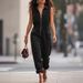 Women's Elegant Solid Color Zip Up Jumpsuit Spring/Summer_ecoleips.com