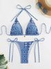 Women's Clothing New Bikini Hot Selling Printed Lace Up Sexy Bikini Split Swimsuit Swimsuit_ecoleips.com