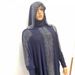 Verve Plus Size Style Ice Silk Rhinestone Double Hat Loose Worship Dress Set Arabic Abaya_ecoleips.com