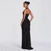 Fashionable Women's Backless Dress Halter Neck Waist Cinching Elegant Sexy European American Style Cross Border Wholesale Clothing_ecoleips.com