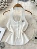 Fashionable Design Halter Neck Backless Single-breasted Slim-fit Knitted Vest For Women, Stylish Outerwear Top_ecoleips.com
