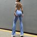 Women's High-Waisted Yoga Bodysuit – Sexy Backless Workout Jumpsuit With Built-In Bra – Tummy Control & Flared Leggings For Gym & Dance_ecoleips.com