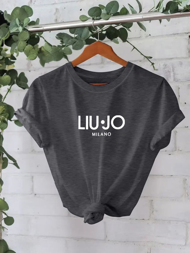 Women's Clothing Women's Casual Short Sleeve T-Shirt Style Slogan Print Round Neck Top For Summer Fashion For Formal & Casual For Women_ecoleips.com
