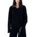 American Retro Cleanfit Old Money Style Polo Collar Knitted Sweater For Men And Women, High-end Loose Long-sleeve_ecoleips.com