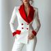 "Women's Streetwear Blazer With Peplum Sleeves & Contrast Pockets - Double-Breasted Polyester Jacket (S-XXL, 2 Colors)"_ecoleips.com