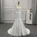 European and American wedding dress 2025 new style tube top slim fishtail trailing sweet lace French bride going out light wedding dress female_ecoleips.com
