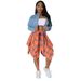 Women's Summer Streetwear Outfit - Asymmetrical Skirt With Checkered Shirt - Trendy Two-Piece Set For Casual & Party Wear_ecoleips.com