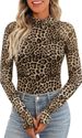 Cross-Border European And American TK2026 Hot-Selling Pullover High Neck Long Sleeve Lace Floral Mesh Base Shirt_ecoleips.com