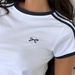 Women's Clothing Bow Embroidery Gothic Cropped Top Streetwear Retro Casual Short Sleeved T Shirt Y2K Clothes_ecoleips.com