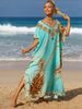 K Beach Cover Shirt Bohemian Style Beach Skirt Plus Size Dress_ecoleips.com