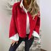 Women's Loose Fitting Short Cashmere Long Sleeved Jacket Autumn Winter Relaxed Everyday Wear Comfortable Feshion_ecoleips.com