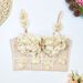Women's Clothing Lace Mesh Fishbone Sling Short With Chest Pad Flower Small Vest Outer Wear Bottoming Chest Wrap French Beaded Top_ecoleips.com