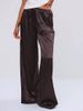 Aria Basics And American Style Women's Clothing, European Fashion Trend, 25th Autumn New Satin Casual Pants, Loose Wide-leg_ecoleips.com