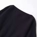 Loose And Versatile Black Bubble Sleeve Short Knitted Sweater_ecoleips.com