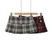 "Low Waist Plaid Pleated Mini Skirt For Women - Retro JK Schoolgirl Style, A-Line Bodycon Fit, Y2K Fashion Skirt"_ecoleips.com