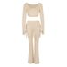 AD634 New Cross-Border Nude-Feel Fashionable Casual High-Waisted Fitness Wear For Women Sports Running Yoga Set_ecoleips.com