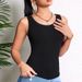 1/3 Pcs Women's Four Season Thin Slim Fit Solid Color Vest For Teenagers And Girls Solid Color Versatile Top Sexy Suspender Base_ecoleips.com