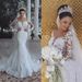 Women's Clothing Wedding Dress New Sexy Deep V Neck Fishtail Lace Wedding Dress_ecoleips.com