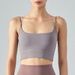 European And American Style Vest Top With Chest Pads Women's Sports Bra Thin Shoulder Strap Beautiful Back Camisole_ecoleips.com