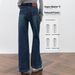 Women's New Flared Denim Pants, High-waisted, Slimming, Loose-fitting, Casual Long Jeans_ecoleips.com