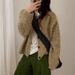 Aria Basics Aria Basics Korean-style Autumn Winter Knit Cardigan For Women, Loose And Casual Style, 2025 New Patterned Sweater Jacket, Short Top_ecoleips.com
