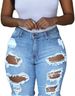 Women's Clothing Fashion High Waist Ripped Denim Shorts For Women_ecoleips.com