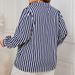"Stylish Polo Collar Shirt -Inspired Women’s Top For Work & Casual (Dark Blue, XL-4XL)"_ecoleips.com