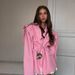 Women's Oversized Yellow Satin Blazer, Waist Tie V-Neck Long Sleeve Open Front Jacket, Elegant Shoulder Pad Casual Outerwear For Daily Commute Party,_ecoleips.com