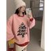 girl Special Offer Sheep Wool # Design Sense Niche Color-Block Tassel Christmas Sweater For Women Autumn Winter Lazy Style_ecoleips.com