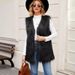 Women's Faux Fur Vest V-Neck Elegant Casual Wear Winter Warm Chic Layering Piece_ecoleips.com