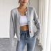 2025 Spring And Autumn Cross-Border Colorful Button Knit Cardigan, Casual Versatile Long-Sleeve Knitwear For Women,_ecoleips.com