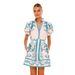 European And American 2025 New Casual Fashion Puff Sleeve Linen Short Skirt Suit_ecoleips.com
