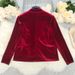 "Double-Breasted Blazer Jacket – Vintage-Inspired Cropped Topcoat With Notched Lapel, Burgundy & Navy For Office & Casual"_ecoleips.com