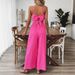 Women's Clothing Summer New Fashion Floral Overalls Suspenders Wide Leg Jumpsuit_ecoleips.com