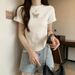 Women’s Clothing Large Size Butterfly Short Sleeved T Shirt For Women Ins Summer Pure Desire Short Popular Simple Style Bottoming Shirt Top_ecoleips.com